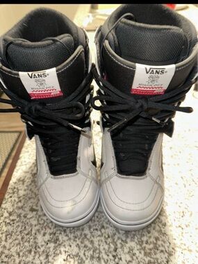 Vans Two-Tone White and Black High-Top Snow Boots